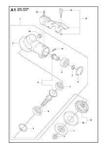 Bevel Gear 3 Diagram and Parts List for 355RX  Husqvarna Brush Cutter