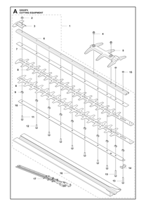 Cutting Equipment Diagram and Parts List for 525IHF3  Husqvarna Trimmer