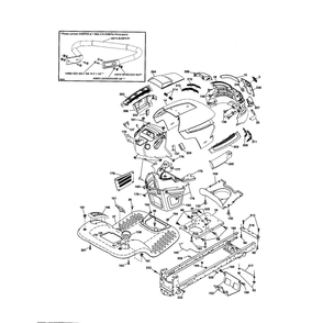 Chassis Diagram and Parts List for 917287561  Husqvarna Lawn Tractor