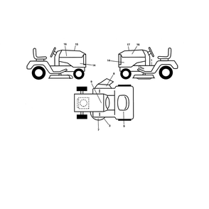 Decals Diagram and Parts List for 917502140  Husqvarna Lawn Tractor