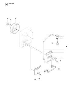 Ignition System Diagram and Parts List for 150BT 20084000001 - 20184199999 Husqvarna Leaf Blower / Vacuum