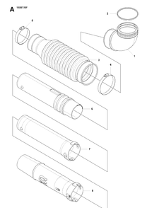 Tube Diagram and Parts List for 150BT 20084000001-20194199999 Husqvarna Leaf Blower / Vacuum