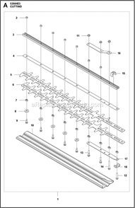 Cutting Equipment Diagram and Parts List for 520IHE3  Husqvarna Trimmer