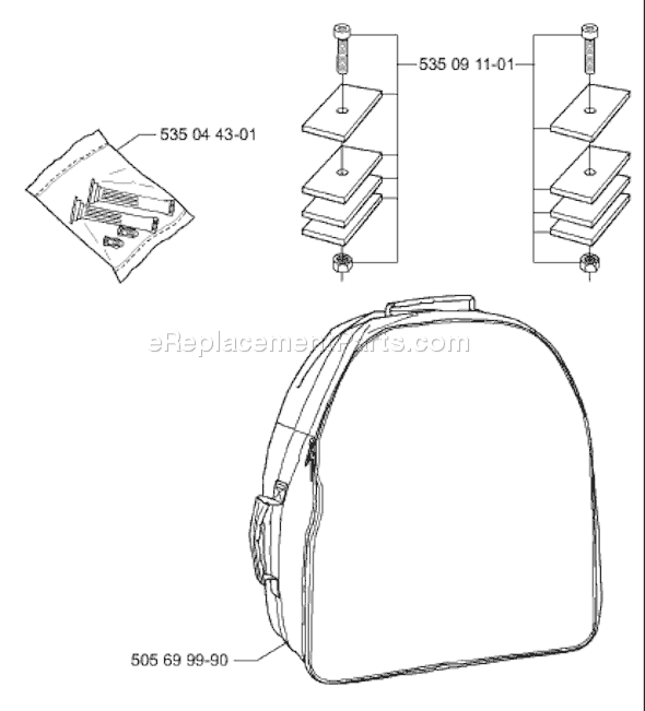 Page J Diagram and Parts List for SOLARMOWER 2001-01 Husqvarna Lawn Mower