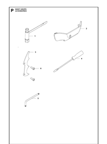 Accessories Diagram and Parts List for 543XPG 20173200001-Current Husqvarna Chainsaw