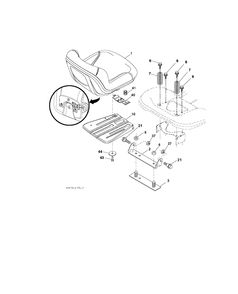 Seat Diagram and Parts List for YTH22V46-289630 2010-05 Husqvarna Lawn Tractor