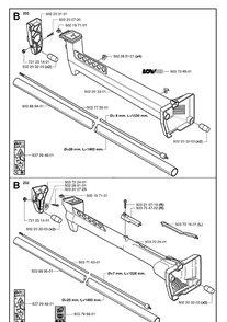 Shaft Diagram and Parts List for 235R 20060100001-20061400000 Husqvarna Brush Cutter