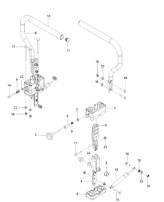 Steering Diagram and Parts List for EZ4824 (966047501)(2010-05) Husqvarna Lawn Mower