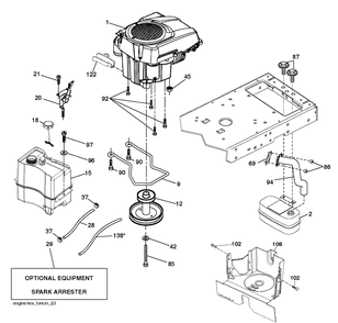 Part Location Diagram of 598694001 Husqvarna Engine