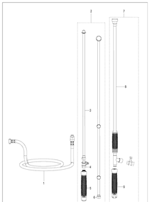 Spray Lance Diagram and Parts List for 323S15 967078301 Husqvarna Sprayer