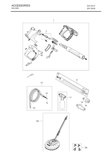Accessories Diagram and Parts List for PW235R  Husqvarna Pressure Washer