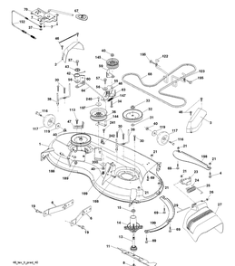 Mower Deck / Cutting Deck Diagram and Parts List for YTH20K46 (240463)(2011- 07) Husqvarna Lawn Tractor