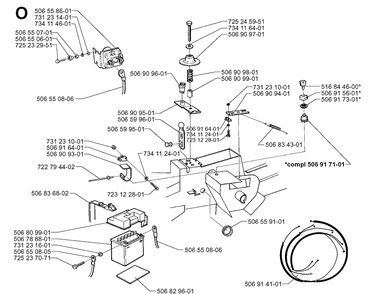 Electrical Diagram and Parts List for RIDER850 1998-03 Husqvarna Lawn Mower