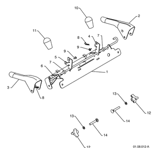 Control Panel Diagram and Parts List for 1330SBXLSB (96193004100)(2008-11) Husqvarna Snow Blower
