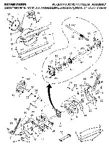 Auger Housing And Impeller Diagram and Parts List for 1130SBEXP (96195000202, 961950002)(2006-10) Husqvarna Snow Blower