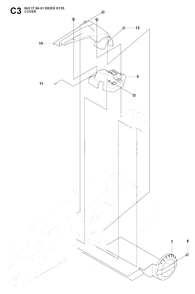 Cover 2 Diagram and Parts List for R155 (965178601)(2007-03) Husqvarna Lawn Tractor