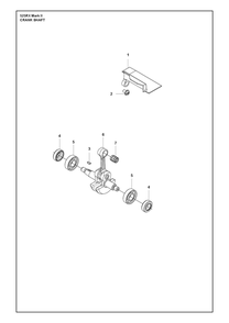 Crankshaft Diagram and Parts List for 525RXMARKII  Husqvarna Brush Cutter