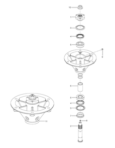 Hydraulic Pump - Motor Diagram and Parts List for Z554L  Husqvarna Lawn Tractor