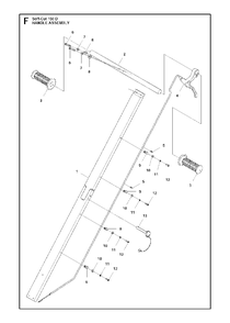 Handle Diagram and Parts List for SOFFCUT150D (2010 3000001 & Above)(2010-10) Husqvarna Circular Saw