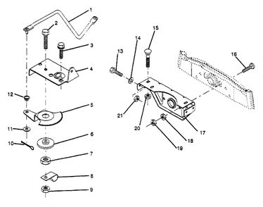 Sector Gear/Axle Support Diagram and Parts List for LT112 (954000191-A)(1990-11) Husqvarna Lawn Tractor