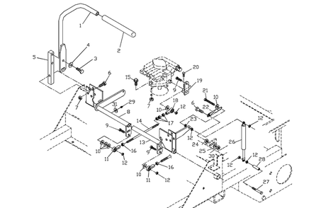 Motion Control Assembly Diagram and Parts List for ZTHKW4218 2000-05 Husqvarna Lawn Mower