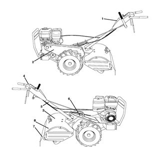 Decals Diagram and Parts List for CRT1350LS (96093001601)(2011-03) Husqvarna Cultivator