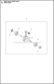 Crankcase Diagram and Parts List for 580BTSMARKIII  Husqvarna Leaf Blower / Vacuum