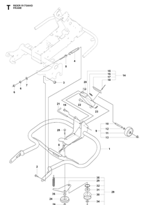 Frame Diagram and Parts List for RIDER175AWD (965105001)(2009-04) Husqvarna Lawn Mower