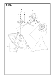 Cutting Equipment Diagram and Parts List for 520IRX  Husqvarna Brush Cutter
