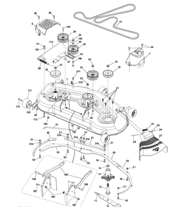 Mower Deck / Cutting Deck Diagram and Parts List for YTH22K54 (96043025500)(2017-10) Husqvarna Lawn Tractor