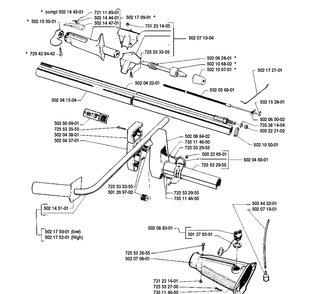 Part Location Diagram of 502071901 Husqvarna HOSE
