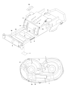 Decals Diagram and Parts List for RZ4219 (966809002)(2013-10) Husqvarna Lawn Mower