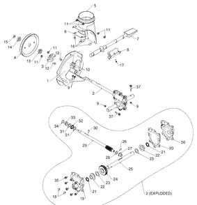 Auger Housing And Impeller 5 Diagram and Parts List for 1830HV (96193007304)(2012-06) Husqvarna Snow Blower