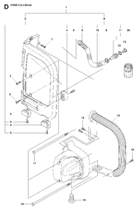 Fender Diagram and Parts List for K3000CUT-N-BREAK 2008-05 Husqvarna Circular Saw