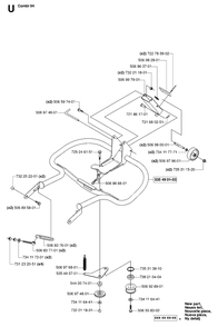 Frame Diagram and Parts List for R13AWD (965079901)(2006-01) Husqvarna Lawn Tractor