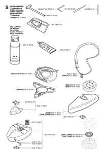 Accessories Diagram and Parts List for 235R 20060100001-20061400000 Husqvarna Brush Cutter