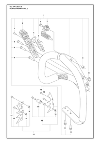Handle Wrap Heated Diagram and Parts List for 562XPGMARKII  Husqvarna Chainsaw