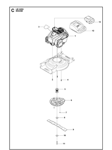 Engine Diagram and Parts List for LB348SI (967656501)(2019-01) Husqvarna Lawn Mower