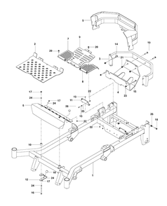 Frame Diagram and Parts List for P-ZT4822FSCARB (966663801)(2011-11) Husqvarna Lawn Mower