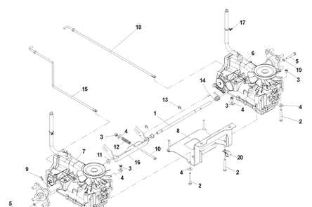 Izt Assembly (Integrated Zeroturn Transaxle) Diagram and Parts List for CZ4818 (968999276)(2004-09) Husqvarna Lawn Mower