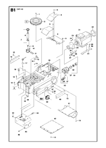 Base Plate Diagram and Parts List for DXR140 (1 & Above)(2013-08) Husqvarna Demolition Hammer
