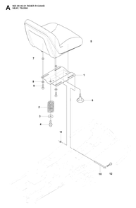 Seat Diagram and Parts List for R13AWD (965094601)(2007-01) Husqvarna Lawn Tractor