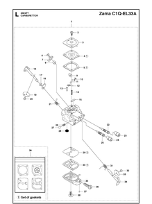 Carburetor Details Diagram and Parts List for 338XPT 20100600001-Current Husqvarna Chainsaw