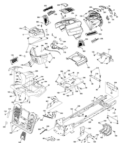 Chassis / Frame Diagram and Parts List for CTH164T (96051009400)(2013-06) Husqvarna Lawn Tractor