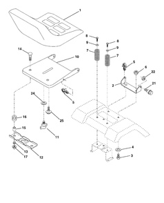 Seat Diagram and Parts List for YTH2148-LO21H48B (954572035)(2005-01) Husqvarna Lawn Tractor