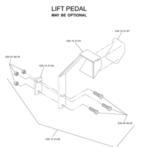 Pedals Diagram and Parts List for IZ5223 (968999258)(2005-12) Husqvarna Lawn Mower
