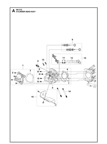 Part Location Diagram of 531147321 Husqvarna Cylinder head cover kit