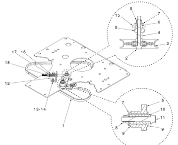 Drive Diagram and Parts List for Z454 (96798470101)(2020-04) Husqvarna Lawn Mower