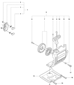 Starter Diagram and Parts List for 327P4 2008-03 Husqvarna Pole Saw
