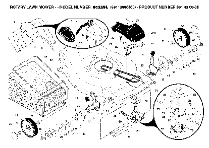 Repair Parts Diagram and Parts List for 6522SL (96143000800)(2005-09) Husqvarna Lawn Mower